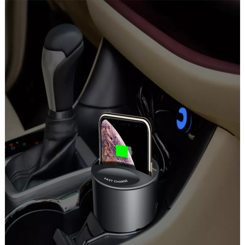 CYOO Cup belaidis įkroviklis 15W Qi automobilinė įkrovimo stotelė juodas CY122326