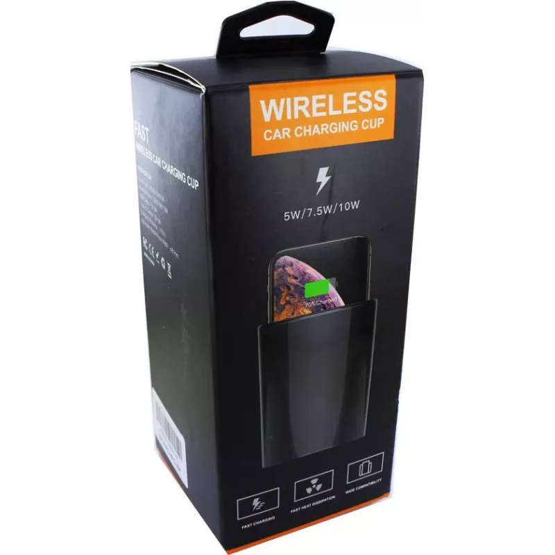 CYOO Cup belaidis įkroviklis 15W Qi automobilinė įkrovimo stotelė juodas CY122326