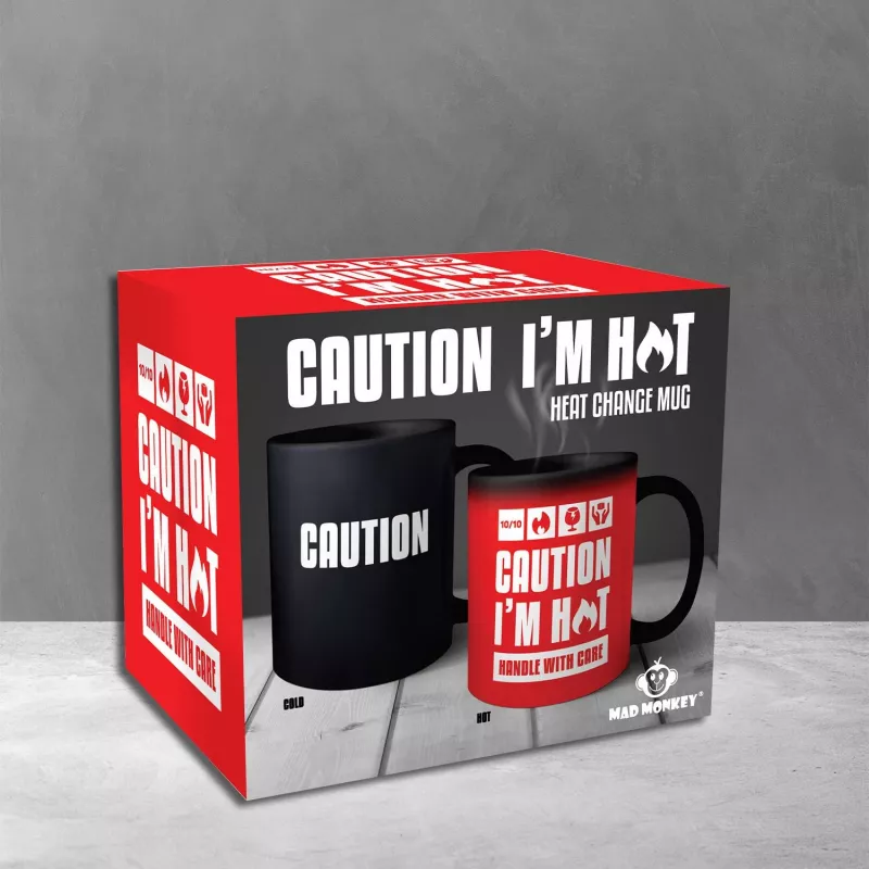 Mad Monkey Caution I am Hot spalvą keičiantis puodelis 2000152