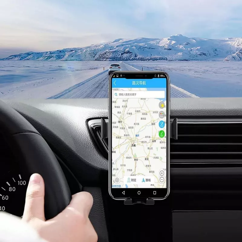 CYOO CY120792 Qi 15W belaidis automobilinis įkroviklis su automatiniu fiksavimu ir 360° pasukimu