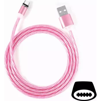 CYOO Flow Light USB-C laidas 1 m, rožinis, su šviečiančiu LED srauto efektu CY120984
