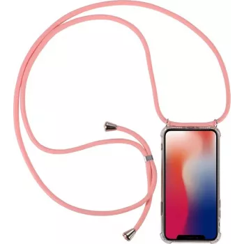 CYOO Necklace Case+ Handykette skirtas Samsung Galaxy S10+ - rožinis silikoninis CY121047