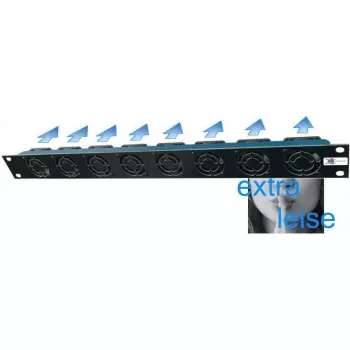 Liebernetz 19-SILENT ventiliatoriaus blokas - horizontalus oro srautas, įtraukimas - 50 m³/h - 1U - 12V DC - itin tylus 15 dB - juodas (90LN19LUE1HE8BS)