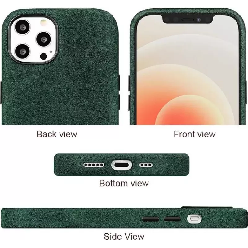 CYOO Alcantara dėklas Apple iPhone 12 Pro Max 6,7 colio - juodas CY121871