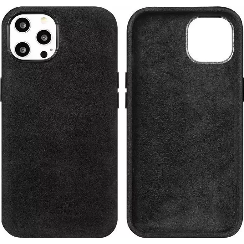 CYOO Alcantara dėklas Apple iPhone 12 Pro Max 6,7 colio - juodas CY121871