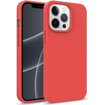 CYOO BioCase skirtas iPhone 13 Pro – biologiškai skaidrus smūgiams atsparus dangtelis, raudonas CY122543