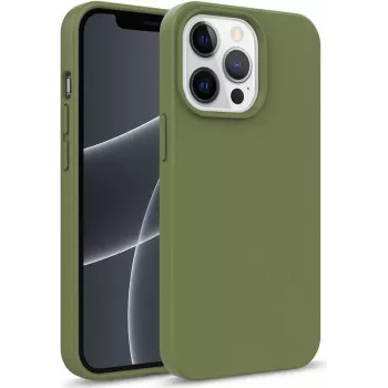 CYOO BioCase iPhone 13 Pro Max biologiškai skaidrus smūgiams atsparus galinis dangtelis žalias CY122547