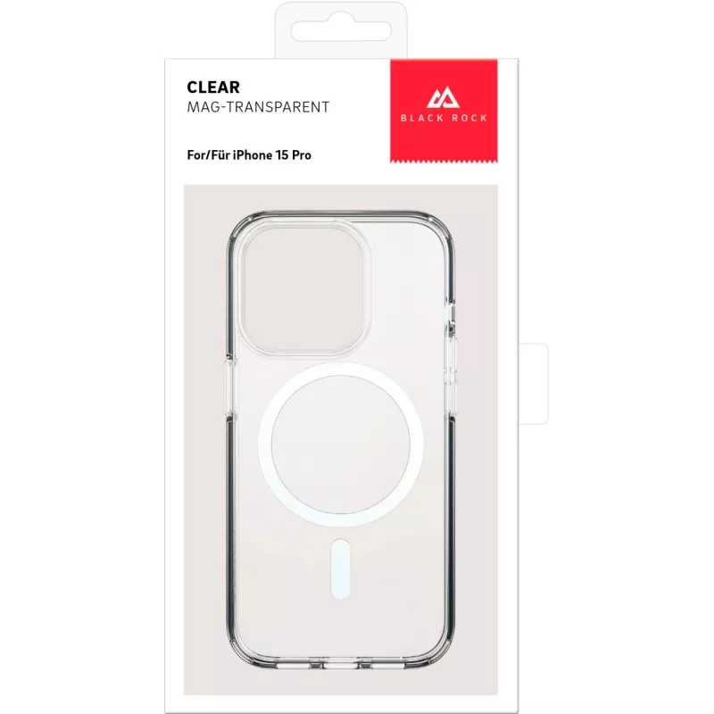 Black Rock Cover Mag Clear dėklas, skirtas Apple iPhone 15 Pro, permatomas (00221270)