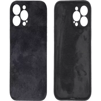 CYOO Alcantara minkštas dėklas Apple iPhone 14 - juodas CY122784