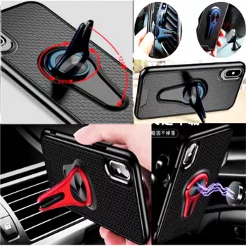 CYOO 360° Rotation Air Vent Magnetic Car Phone Holder for iPhone X/XS - Grey CY121002