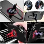 CYOO 360° Rotation Air Vent Magnetic Car Phone Holder for iPhone X/XS - Grey CY121002