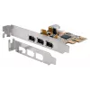EXSYS EX-16500E-2 FireWire 1394a PCIe plėtimo kortelė, 3+1 prievadų, TI lustas