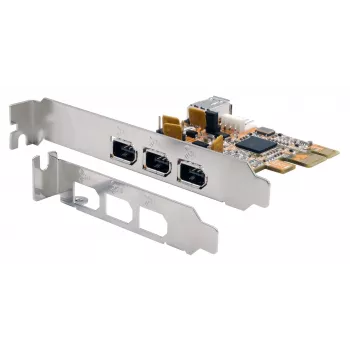 EXSYS EX-16500E-2 FireWire 1394a PCIe plėtimo kortelė, 3+1 prievadų, TI lustas