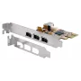 EXSYS EX-16500E-2 FireWire 1394a PCIe plėtimo kortelė, 3+1 prievadų, TI lustas