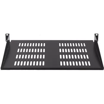 Rockstable RS19-FH18 19 inch 1U fiksuota lentyna, 400mm gylio, 25kg apkrovos, juoda