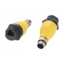 EXSYS EX-49524 pramoninis M12 D-Code 4 kontaktų vyriškas į RJ45 moterišką adapteris, IP67, Fast Ethernet