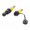 EXSYS EX-49524 pramoninis M12 D-Code 4 kontaktų vyriškas į RJ45 moterišką adapteris, IP67, Fast Ethernet