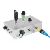 EXSYS EX-49524 pramoninis M12 D-Code 4 kontaktų vyriškas į RJ45 moterišką adapteris, IP67, Fast Ethernet