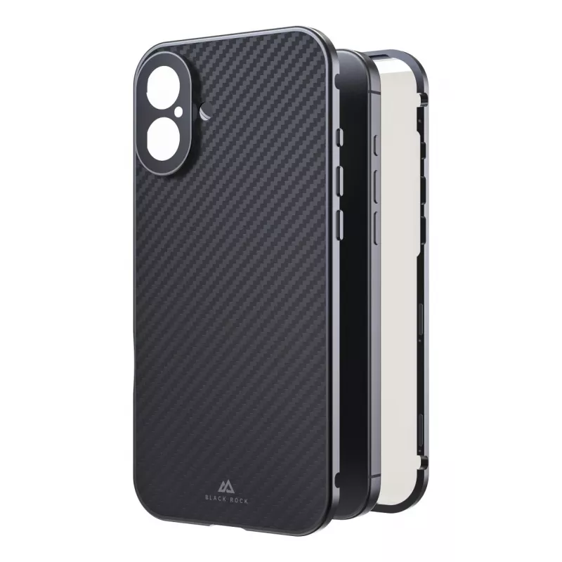 Black Rock Cover 360° stiklas, skirtas Apple iPhone 16 Plus, tikras anglies pluoštas (00228105)