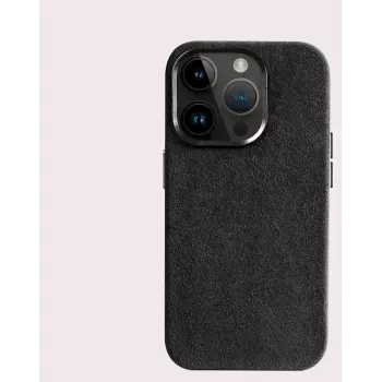 Cyoo Alcantara dėklas iPhone 15 Pro Max juodas (CY123275)