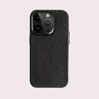 Cyoo Alcantara dėklas iPhone 15 Pro Max juodas (CY123275)