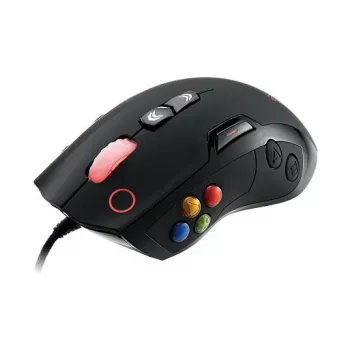 Thermaltake VOLOS Black lazerinė žaidimų pelė, 6500 DPI, 14 mygtukų, laidinė