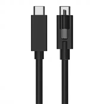 EXSYS EX-K1595V-2.0 USB-C į USB-C kabelis, 2m, juodas, su varžtu