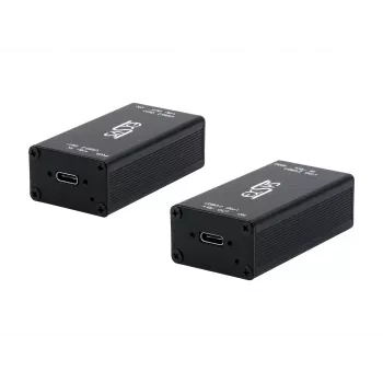 EXSYS EX-1502HMVS Industrial 1-Port USB-C 3.2 Gen 1 į USB-A adapteris su 15KV ESD apsauga nuo viršįtampių, DIN-bėgio tvirtinimas, 9-48V DC