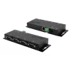 EXSYS EX-6164 4 prievadų RS-232 serijinis įrenginių serveris, Ethernet į serijinį, metalinis, 10/100 Mbps, Virtual COM
