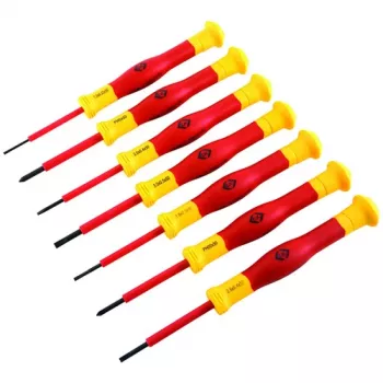 C.K Tools VDE izoliuotų atsuktuvų rinkinys, 7 dalių, plokštieji ir Phillips, T4897
