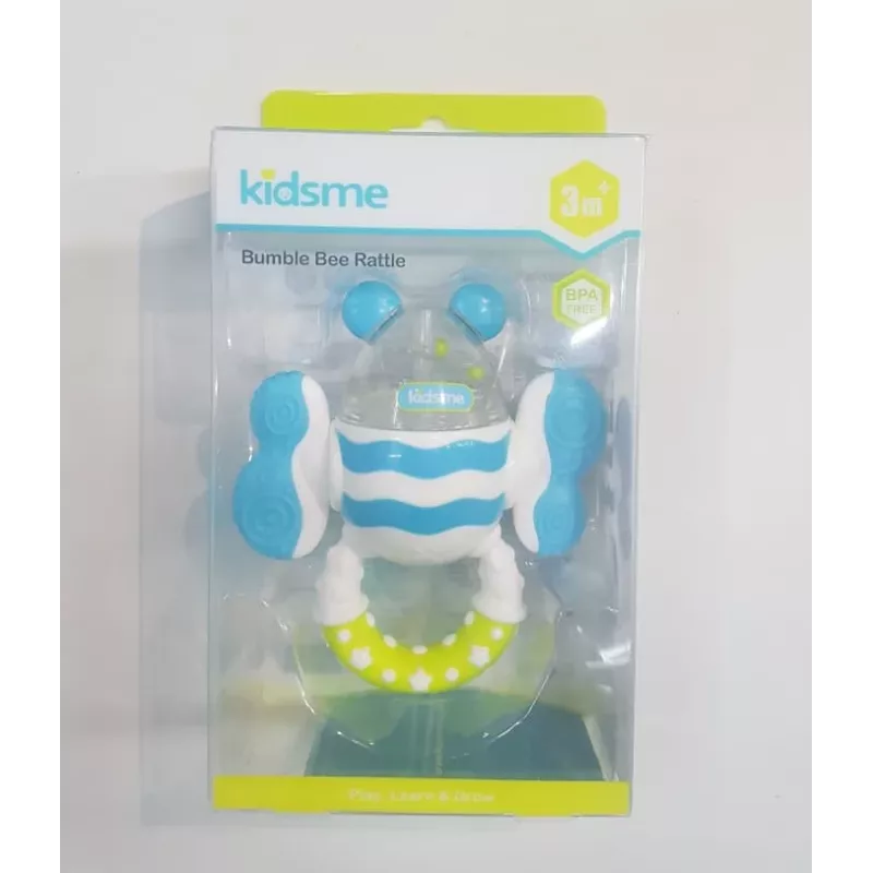 Kidsme Bumble Bee kramtymo žaislas su barškučiu, 3M+