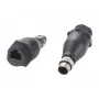 EXSYS EX-49504 M12 A-Code 8-Pin vyriškas į RJ45 moteriškas pramoninis Ethernet adapteris, IP67