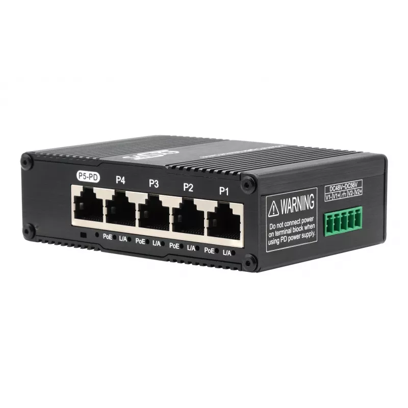 EXSYS Mini 5-Port Ethernet PoE Pass-Through Switch - 5x10/100/1000Tx (EX-62020POE-P)