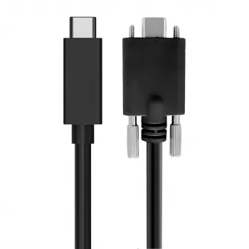 EXSYS USB 3.2 Gen 2x1 C-C kabelis su raižytais varžtais, 1m, juodas (EX-K1591V-1.0)