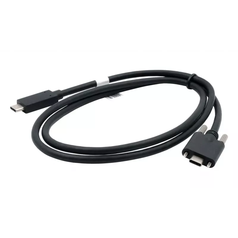 EXSYS USB 3.2 Gen 2x1 C-C kabelis su raižytais varžtais, 1m, juodas (EX-K1591V-1.0)
