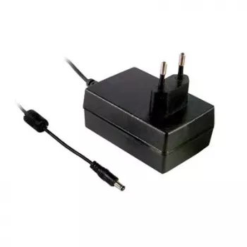 MEAN WELL GSM36E12-P1J medicininis maitinimo adapteris, 12V DC 3A 36W, EU kištukas, 2.1x5.5mm DC lizdas