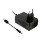 MEAN WELL GSM36E12-P1J medicininis maitinimo adapteris, 12V DC 3A 36W, EU kištukas, 2.1x5.5mm DC lizdas