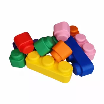 Gerardo's Toys GT3108 minkštų konstrukcinių kaladėlių rinkinys, 10 dalių, EVA putplastis, įvairiaspalvis