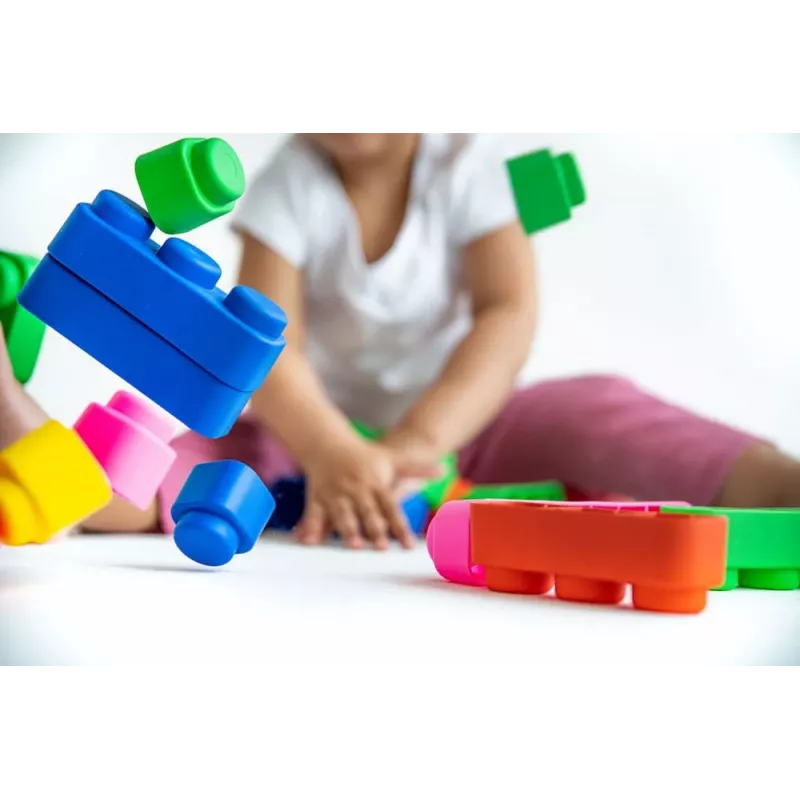 Gerardo's Toys GT3108 minkštų konstrukcinių kaladėlių rinkinys, 10 dalių, EVA putplastis, įvairiaspalvis