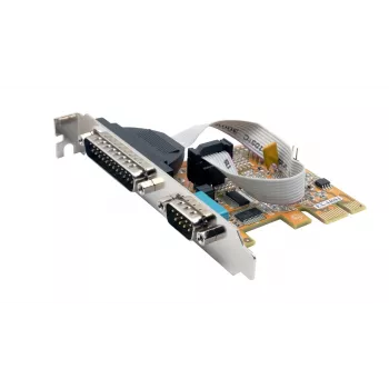 EXSYS EX-44083 PCIe 2-Port RS-232 Serial Card, ASIX AX99100, DB9, Low Profile