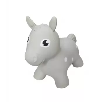 Gerardo's Toys pilkas arkliukas šokinėjantis gyvūnėlis vaikams nuo 12 mėnesių, pripučiamas su pompa, atlaiko 50 kg, vidaus ir lauko
