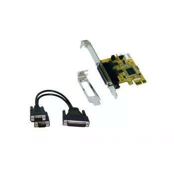 EXSYS EX-44343-2S 2 prievadų RS-232 PCI Express serijinė plokštė, MosChip MCS9901, Low Profile