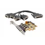 EXSYS EX-44354 4 prievadų PCIe RS-232 nuosekliosios sąsajos plokštė su žemo profilio laikikliu, FTDI lustas