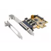 EXSYS EX-44354 4 prievadų PCIe RS-232 nuosekliosios sąsajos plokštė su žemo profilio laikikliu, FTDI lustas