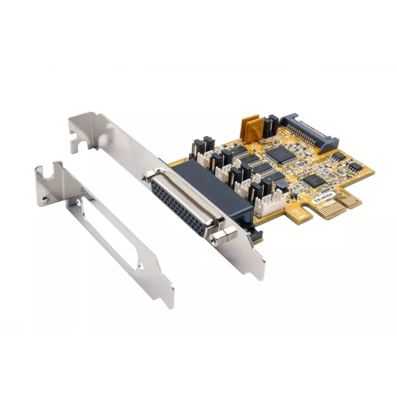 EXSYS EX-44354 4 prievadų PCIe RS-232 nuosekliosios sąsajos plokštė su žemo profilio laikikliu, FTDI lustas
