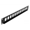 EXSYS EX-49298 19 inch 1U montavimo panelė su 12 D-Type išpjovomis, juoda