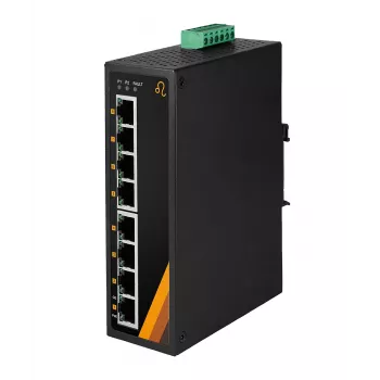 EXSYS EX-6226POE Industrial 8-Port Gigabit PoE+ Switch, 12-36VDC, DIN-Rail
