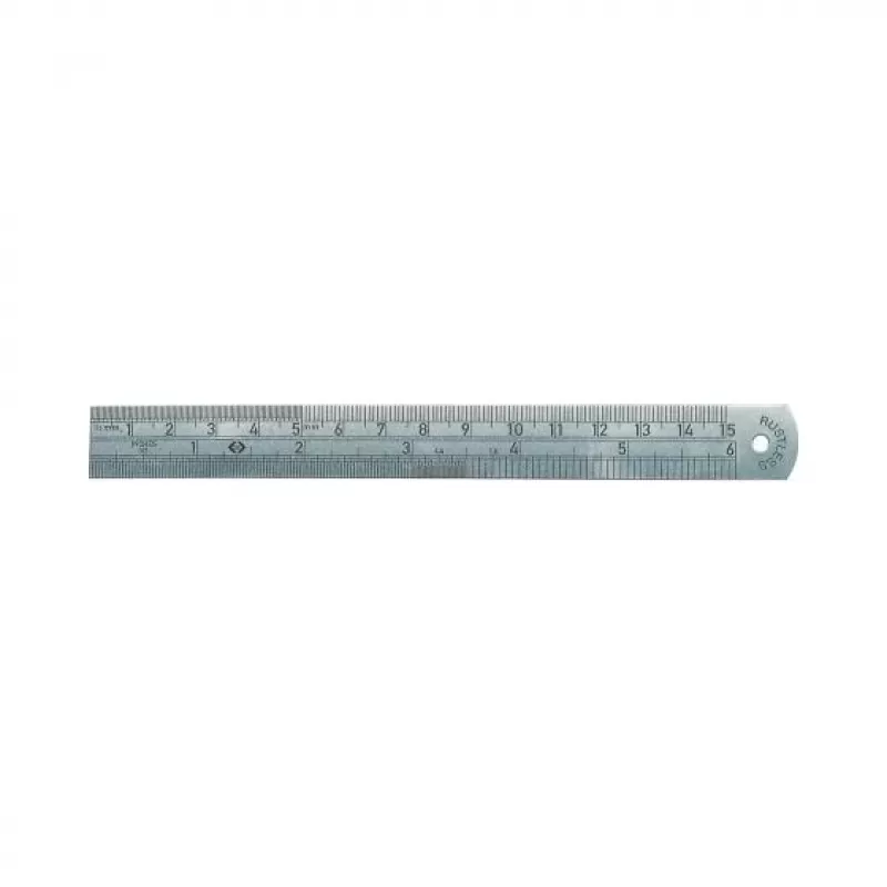 C.K Tools nerūdijančio plieno liniuotė, 150 mm / 6 coliai, mm ir colių graduacija (T3530 06)