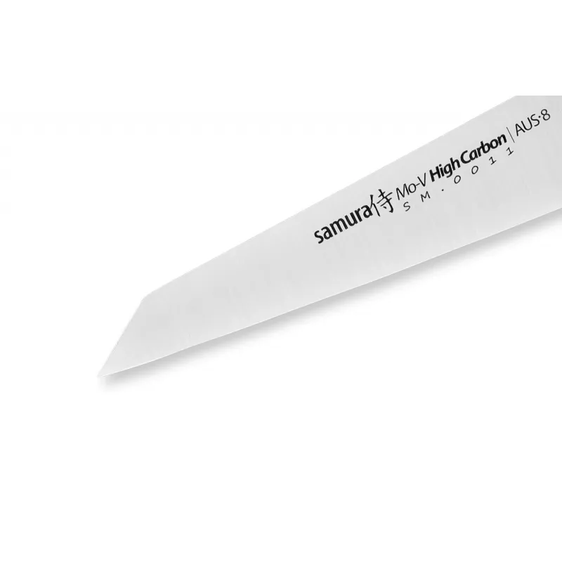 SAMURA Harakiri 93 mm universalus peilis su AUS-8 nerūdijančio plieno geležte ir juoda ABS plastiko rankena