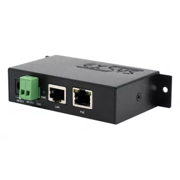 EXSYS EX-6008POE Gigabit PoE++ Injektorius, 60W, IEEE 802.3bt, 48-57V DC gnybtų įvestis, DIN bėgio / sieninis montavimas